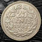Нидерланды 25 центов, 1941 года. Вильгельмина