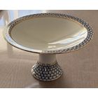 Фруктовница . Кобальтовая сетка , фарфор , золочение . ЛФЗ