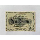 Нотгельд 5 пфеннигов Делицх. Веймарская республика - 1602