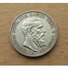 Германская империя/Пруссия, 2 марки 1888 г., серебро 0.900, Фридрих III (март-июнь 1888 года)