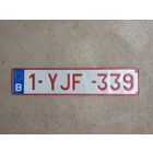 Номер автомобильный Бельгия