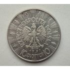 Польша, 10 злотых 1937 Пилсудский. Приятные.
