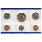 Годовой набор монет США 1993 г. двор P (1; 5; 10; 25; 50 центов + жетон) _UNC