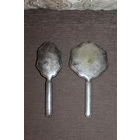 Винтажный набор в посеребрении, зеркало+щётка для одежды, клеймо ALPACCA R.F.