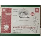 РАСПРОДАЖА КОЛЛЕКЦИИ. Акция Western Union telegraph company 1966 г.