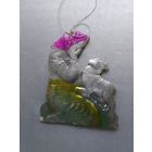 Старинный ёлочный картонаж.Алееушка с козленком.