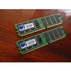 Оперативная память ОЗУ 3 планки DDR (2 планки PC3200 256Mb 1 планка PC2-5300 512 Mb Hynix)