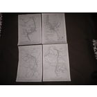 Карты наступательной Нарочанской операции группы генерала Балуева март месяц 1916 г.ПМВ.(Лот 00)