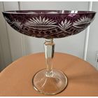 Вазочка цветной хрусталь СССР 1950х