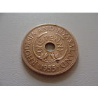 Родезия и Ньясаленд. 1 пенни 1955 год KM#2  Тираж: 2.040.000 шт