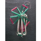 Елочная игрушка Мельница,стеклярус.