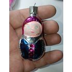 Ёлочная игрушка  -  Аленка . СССР  . Стекло .