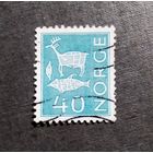 Марка Норвегия 1968 год Стандарт