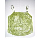 Кофта летняя на брительках, р.42-44, эффект под кожу, темно-зелёная, новая