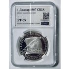 Доллар 1987 США pf 69 серебро - 200 лет конституции США
