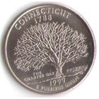 25 центов 1999 г. Коннектикут серия Штаты и Территории Двор Р _UNC