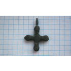 Крестик старинный, нательный. Бронза, литье.