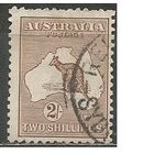 Австралия. Кенгуру на фоне карты.1913г. Mi#14.
