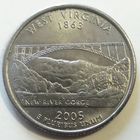 США квотер, 25 центов. 2005. Западная Вирджиния. E