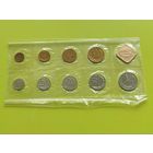 СССР. Годовой банковский набор монет 1988 г. с жетоном, в запайке. ЛМД. Брак, ошибка, разновидность, перепутка, аверс 20 копеек отчеканен штемпелем от 3 копеек 1981 (см. описание). Торг.