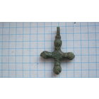 Крестик старинный, нательный. Бронза, литье.