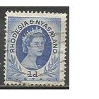 Родезия и Ньясаленд. Королева Елизавета II. 1954г. Mi#2.