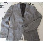 Серебристый Новый Пиджак Лен 100% Размер M L