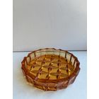 Пепельница СССР из янтарного стекла