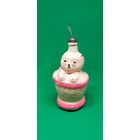 Ёлочная игрушка СССР. Кошка в корзине