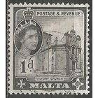 Мальта. Королева Елизавета II. Храм Победы. 1956г. Mi#239.