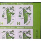 Беларусь 2020 Мл.лист, зак.180-2022, Разновидность. Смещение черного цвета вправо, образует двойное изображения очертания рисунка на всех марках.