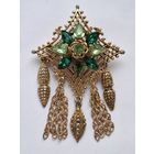 Крупная брошь с подвесками, двухуровневая