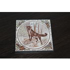 Керамическое настенное панно с изображением лисы, клеймо, Германия.