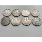 Германия ФРГ 1 марка 68G,81G,82D.J,89D,J 91J