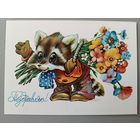 Поздравляю! Крошка Енот. В. Четвериков. Открытка чистая, 1984г.