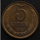 5 копеек 1981 год. Состояние