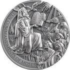 Камерун 2000 франков 2024г. "Библейские истории. Десять заповедей Моисея". Монета в подарочном футляре; сертификат; коробка. СЕРЕБРО 62,20гр.(2 oz).