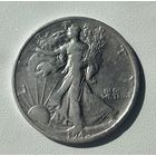 С рубля без мц! 1/2 доллара 1945 США шагающая свобода - серебро! Знак. год
