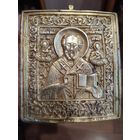 Икона Николай Чудотворец.19 век. Литье.