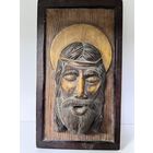 Икона спас обьемная резьба дерево с рубля