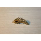 Металлическая брошь "Веточка", времён СССР, размер 5*2 см.