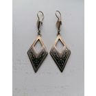 Серьги серебро 925пр Северная чернь