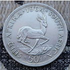 ЮАР 50 центов 1964 года. Серебро. Сторгуй за свою цену, предложи обмен!