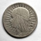 2 злотых, 1934 год. Ядвига. С клеймом под лапой. VF.