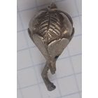 Пуговица гирька серебряная