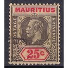 33.BrKM. Великобритания. Колонии. Маврикий. Георг V. Стандарт. 25C. 1921 г. Mi.#167 II.