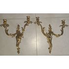Раскошные парные подсвечники. Бронза позолота. Франция 19 век.