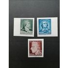 ГДР 1955 Марки из блока Mi.12 серии "Год Шиллера. К 150-летию со дня смерти Фридриха Шиллера" (чистые**) Mi.464в-466в каталог 15.00 евро