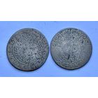 Монеты СЕРЕБРО Польша Тымпф 1665 и 1666 год Ян Казимир