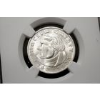 2 рейхсмарки 1933 г. Веймарская республика (Германия), Пауль фон Гинденбург. "450 лет со дня рождения Мартина Лютера". NGC MS64